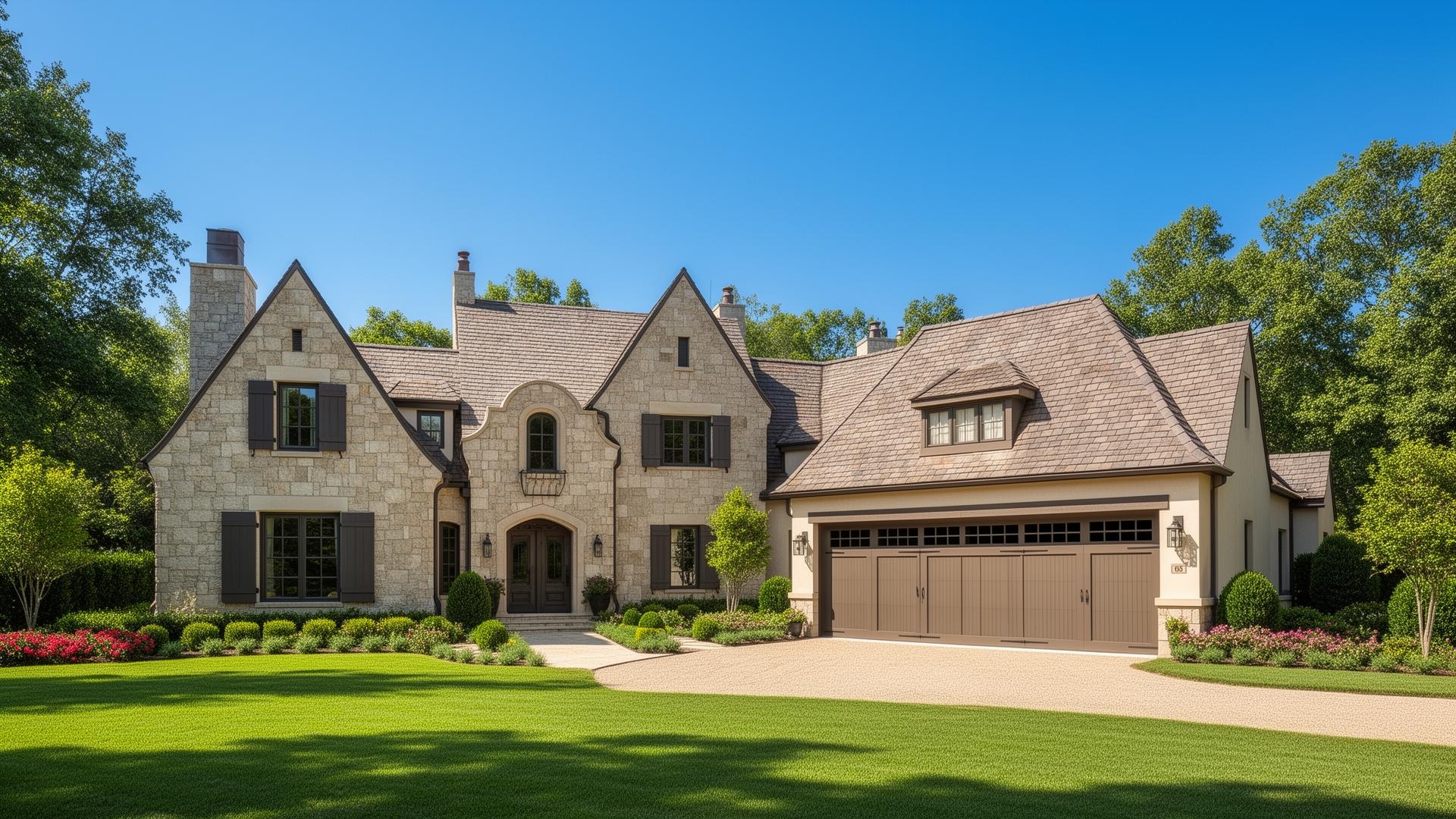 Beautiful residential garage door installation in NH Lakes Region